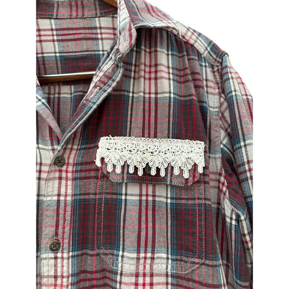 Upcycled Womens Flannel Shirt - Picture 2 of 8